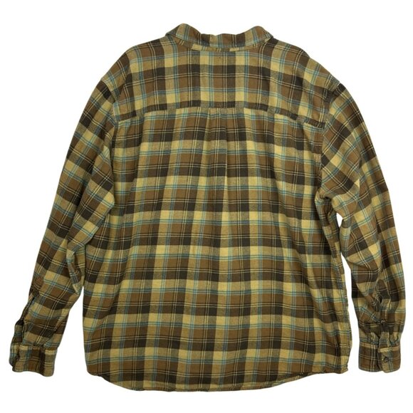 Woolrich Men’s XXL Brown Plaid Flannel Fall Shirt Button-Up Gorpcore - Picture 4 of 9